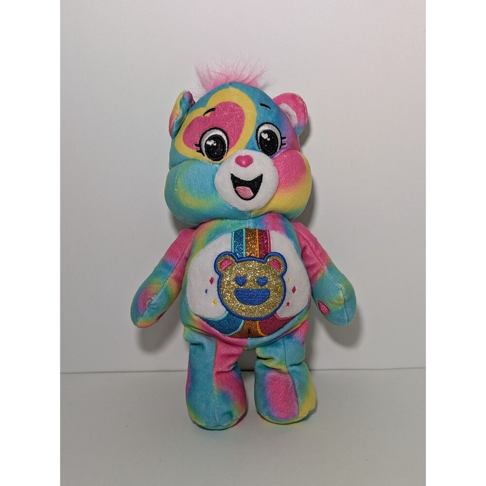 Care Bears Glitter Good Vibes Rainbow Teddy Unlock the Magic Plush Toy Doll